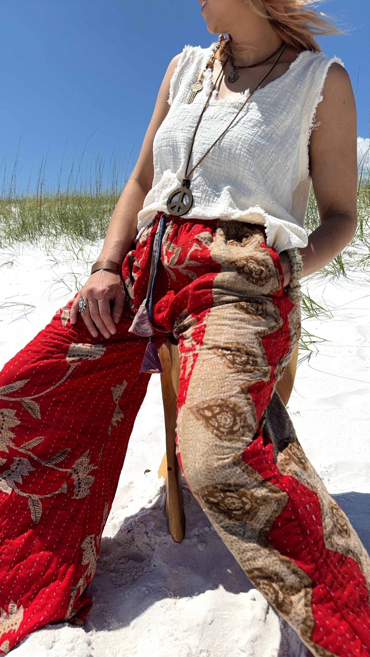 Kantha Wide Leg Pants