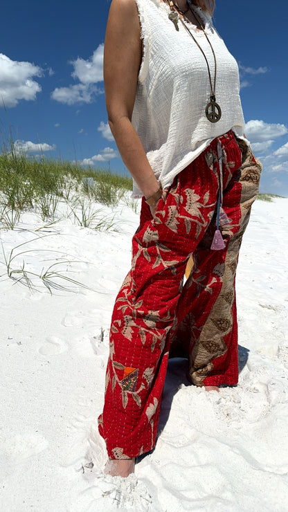 Kantha Wide Leg Pants